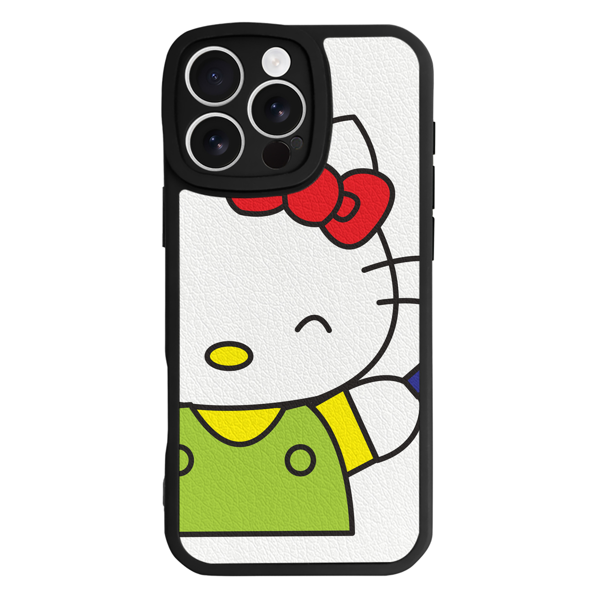 （画像用） Hello Kitty ハローキティ 【iPhone 16シリーズ対応】シリコンスマホケース（レザー調） 材質：シリコン